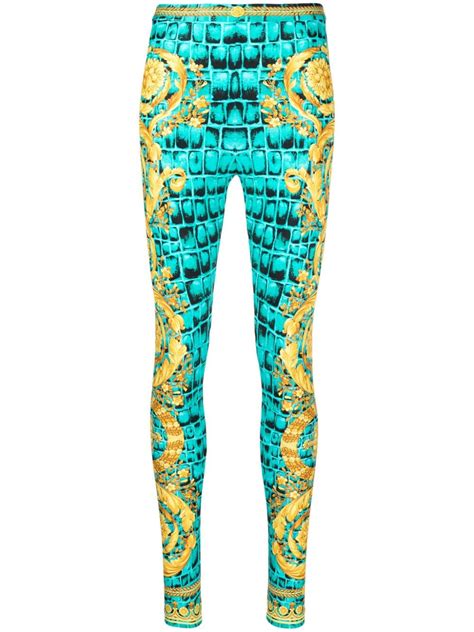 versace inspired print leggings|versace barocco leggings.